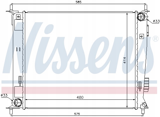 RADIATEUR EAU NISSENS 66742