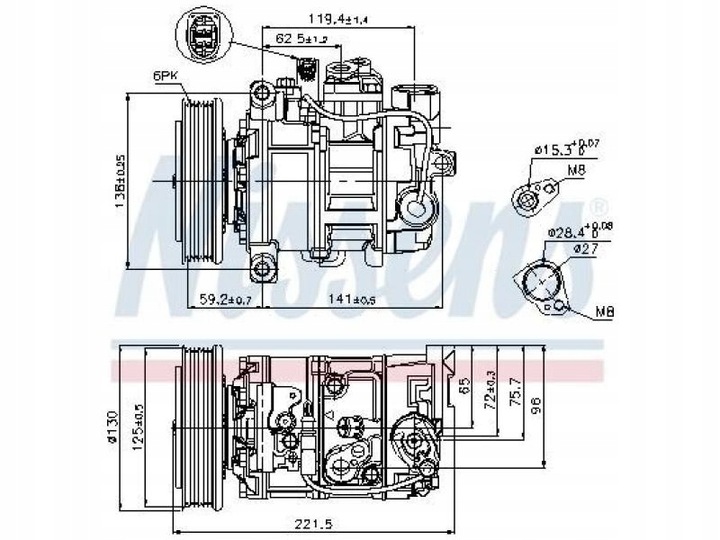 COMPRESOR DE ACONDICIONADOR AUDI Q7 4L 3.0 10-15 LAMBORGHINI GALLARDO 5.2 08- 