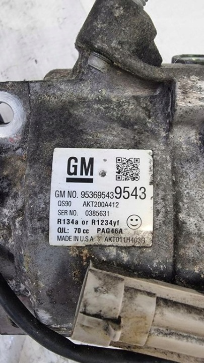 COMPRESSEUR DE CLIMATISATION OPEL MOKKA A 1.6 16V 95369543