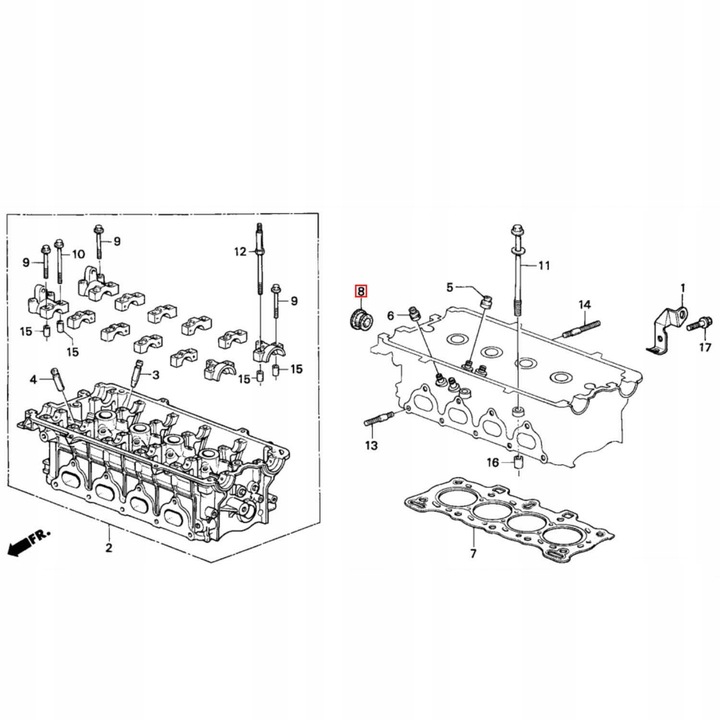 12513-P30-000 WITH HONDA SEAL SHAFT VALVE CONTROL SYSTEM 