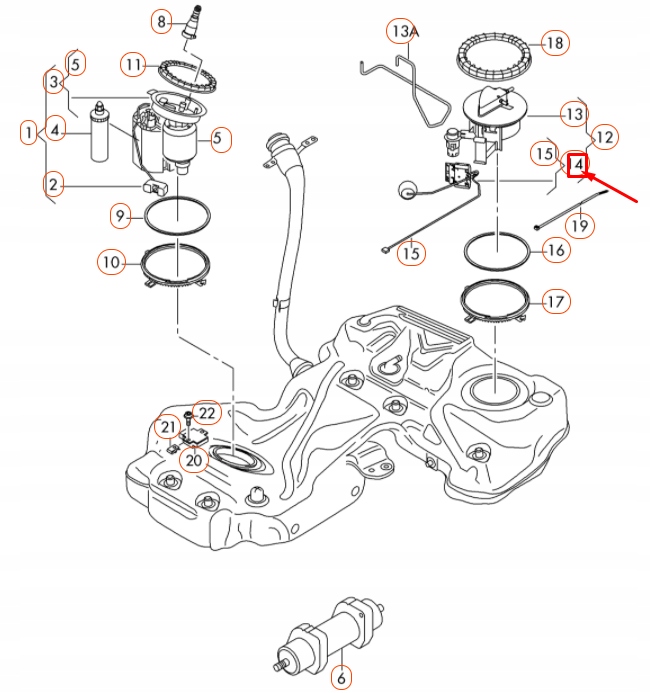 AUDI A4 B8 GAUCHE CAPTEUR WSKAZNIKA CARBURANTS 8K0919671B ORIGINAL