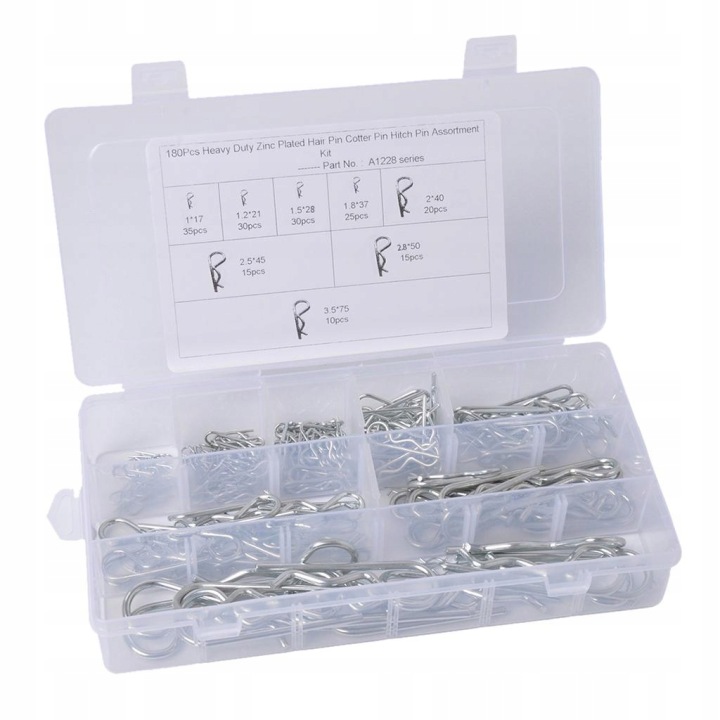 KIT 180 PIÈCES KLIPSOW VERS SUPPORTS MECHANICZNYCH TYPE R, VERS CIAGNIKOW, DANS BOÎTE