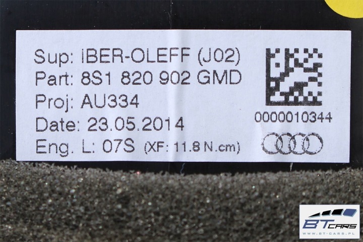 AUDI TT DÉFLECTEURS GRILLES CONDUIT D'AIR 8S1820901 8S1820902 8S1820903 8S1820951 8S1820