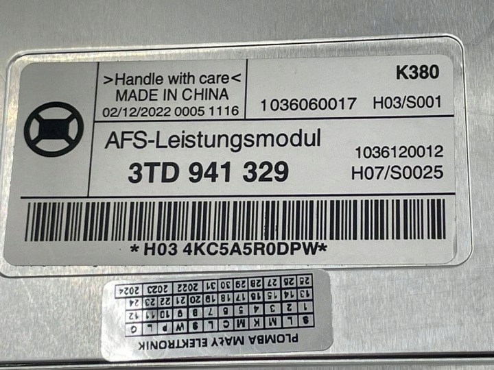 MODULE DE COMMANDE D'ÉCLAIRAGE LED AFS D3S VERS VW PASSAT B7 3TD941329 1036120012 1036060017