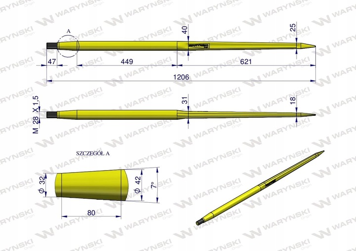 KRUMPLYS 1200 WARYNSKI - KOMPLEKTAS KRUMPLYS + MOVA WARYNSKI nuotrauka 2