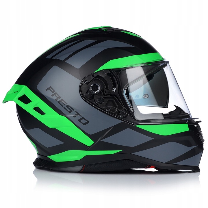 CASCO PARA MOTOCICLETA | VITO PRESTO GREEN | MATT SISTEMA PINLOCK + TAPAOBJETIVO ECE 06 