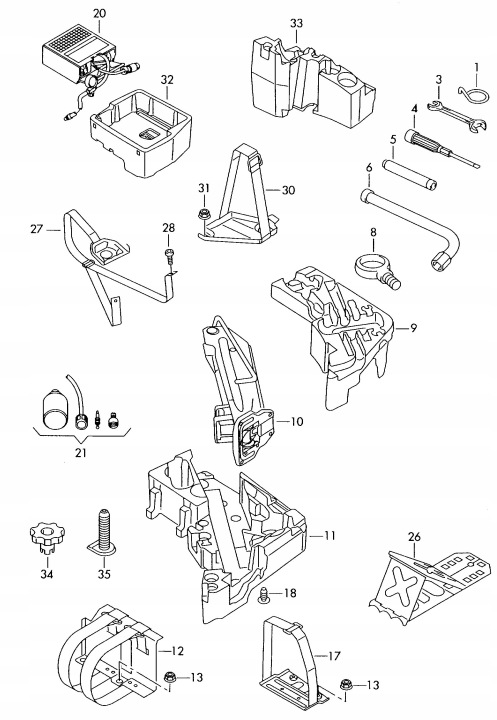 ÉCROU VIS ROUES AUDI Q7 7L8601347 1K0803899F