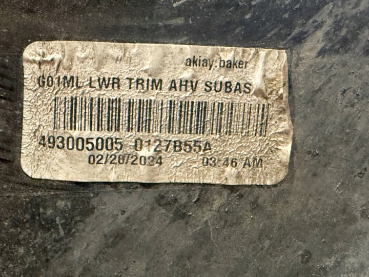 2024 BMW X3 G01 DOUBLURE PARE-CHOCS ARRIÈRE 493005005
