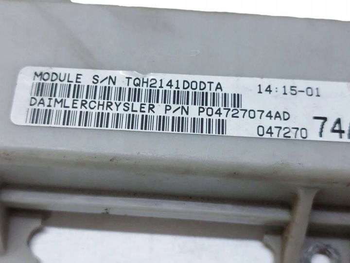 MODULE CONFORT CHRYSLER GRAND VOYAGER V (RT) 04727074AD 2.5L DIESEL 120KW