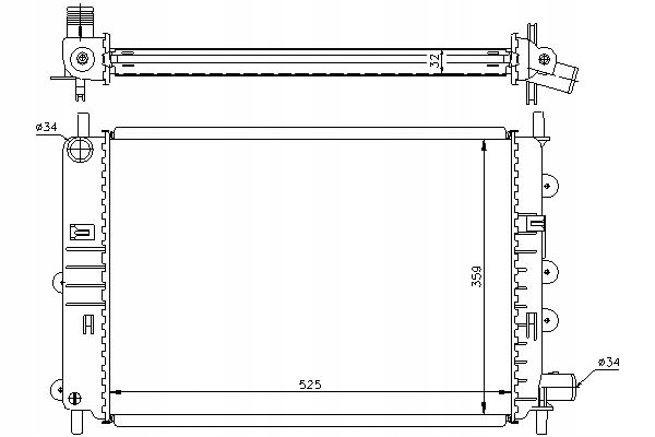RADIATEUR EAU NISSENS 62164A