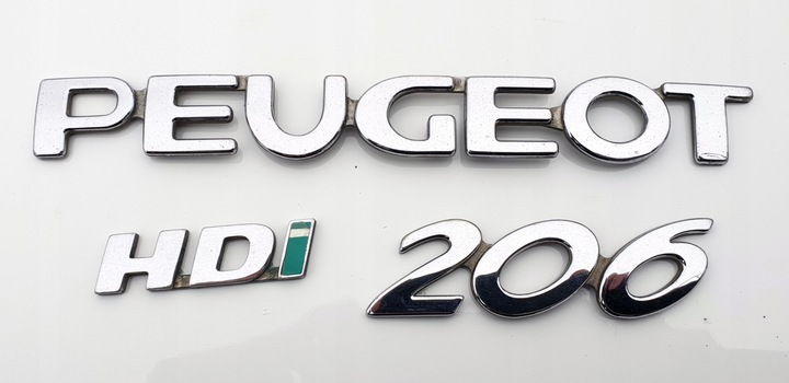 PEUGEOT 206 HDI EMBLEMA EMBLEMATY INSIGNIA LOGOTIPO NAPISY 