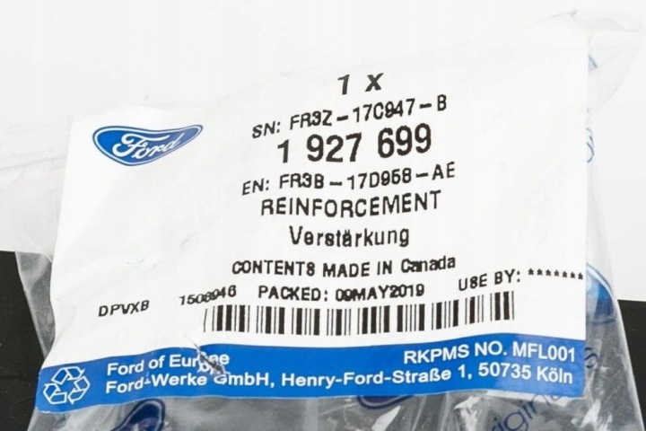 GLISSIÈRE PARE-CHOCS DROIT AVANT FORD MUSTANG 2015-17