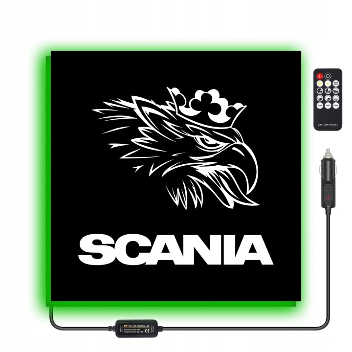 TABLEAU LED TIR SCANIA 50X50CM RÉTROÉCLAIRÉE SUR PALIER 5