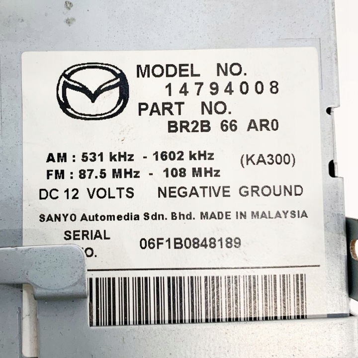MAZDA 3 I 2007 PANNEAU AUTORADIO CD/DVD/GPS