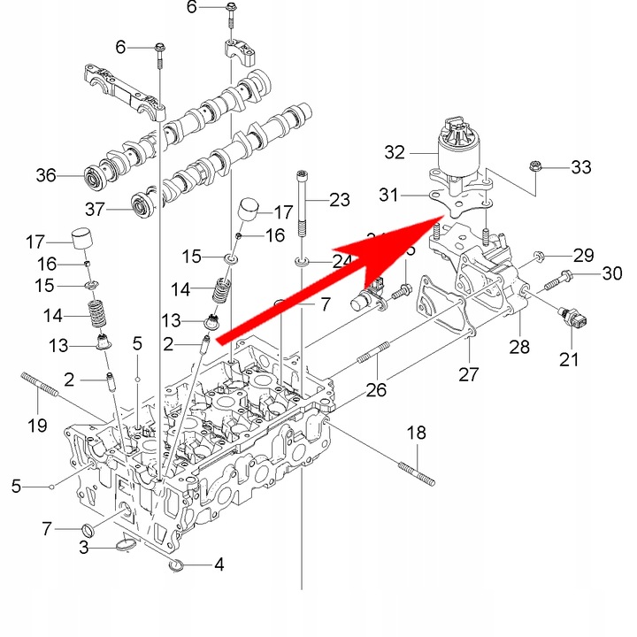 AT-EGR-504/2 BRIDA CIEGA DE VÁLVULA EGR CHEVROLET AVEO KALOS 1.2 T255 