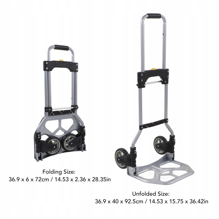 DOLLY PLIANTE CAMION MANUELLE AVEC ROULEMENT 70KG I 2 KOLAMI VERS TRANSPORT