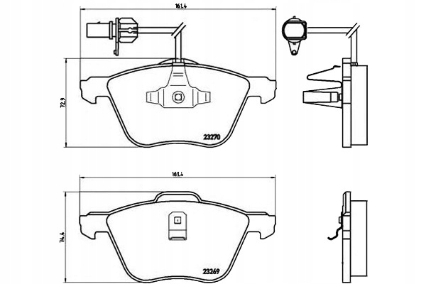 PLAQUETTES FREIN BREMBO P85061
