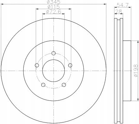 HELLA DISQUE FREINS MALOW. PRZ. CHR POUR LA photo 7 - milautoparts-fr.ukrlive.com