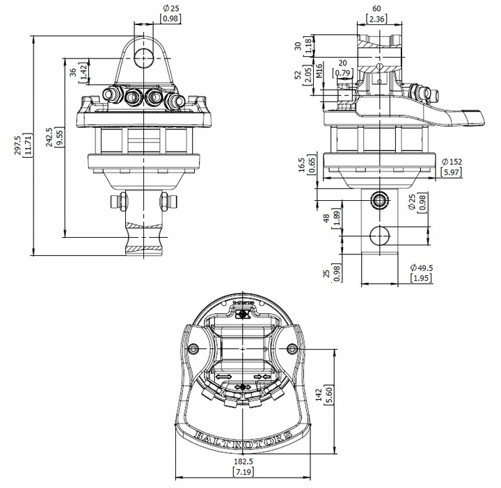 ROTATOR HIDRÁULICO GR30 3/8 3000KG BALTROTORS 