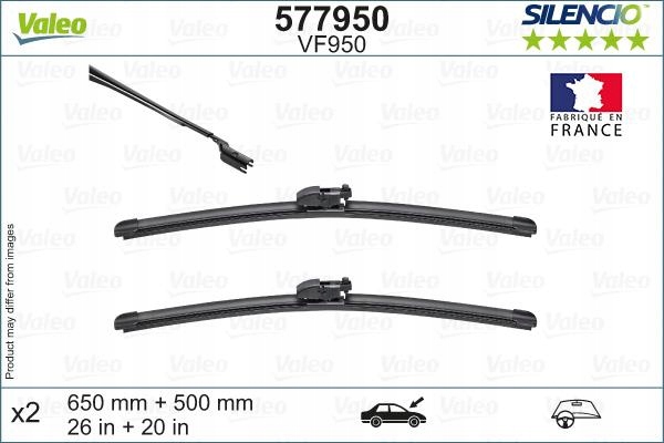 LIMPIAPARABRISAS ESCOBILLAS SILENCIO FLAT BLADE BMW X3,X4, JAGUAR E-PACE 08.17-> P 