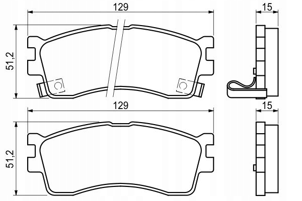 ZAPATAS DE FRENAPARA PARTE DELANTERA BOSCH PARA KIA RIO 1.3 1.5 