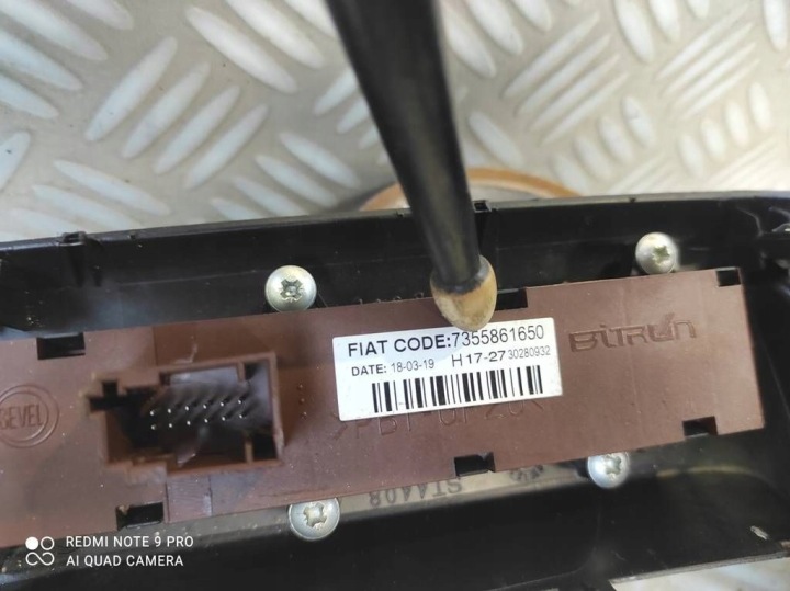 PANNEAU COMMUTATEUR D'URGENCE FIAT DUCATO III PEUGEOT BOXER III 7355861650