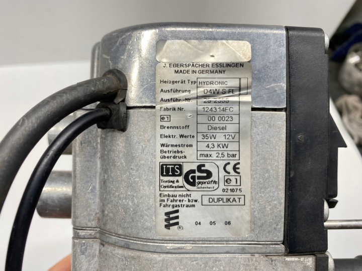 CHAUFFAGE DE STATIONNEMENT WEBASTO RÉCHAUFFEUR POÊLE EBERSPACHER HYDRONIC DIESEL
