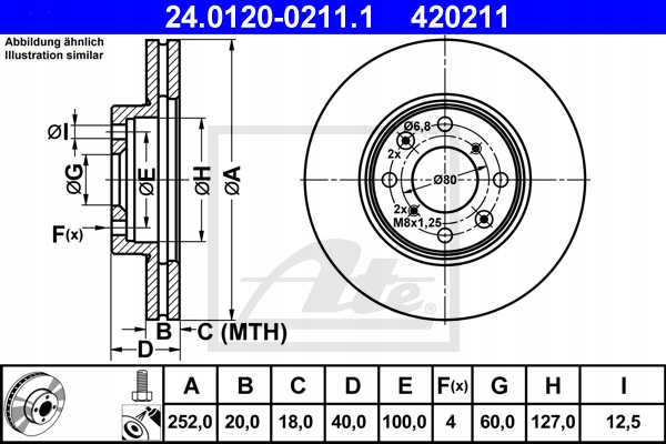 DISCOS ZAPATAS PARTE DELANTERA ATE SUZUKI SWIFT 3 