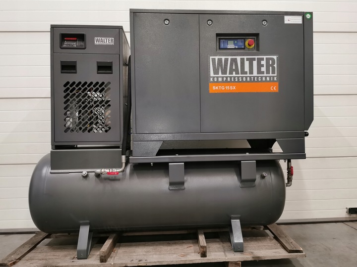 2018R 3484H COMPRESOR SRUBOWY 15KW WALTER 10BAR COMPRESOR 2200L +DESHUMECTADOR 