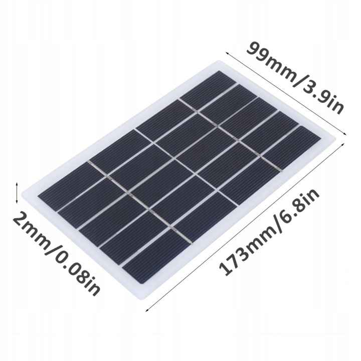 PORTABLE PANNEAU SOLAIRE EXTÉRIEUR 2W 5V LAMINOWANY POLIKRYSTALICZNY CHARGEUR DIY
