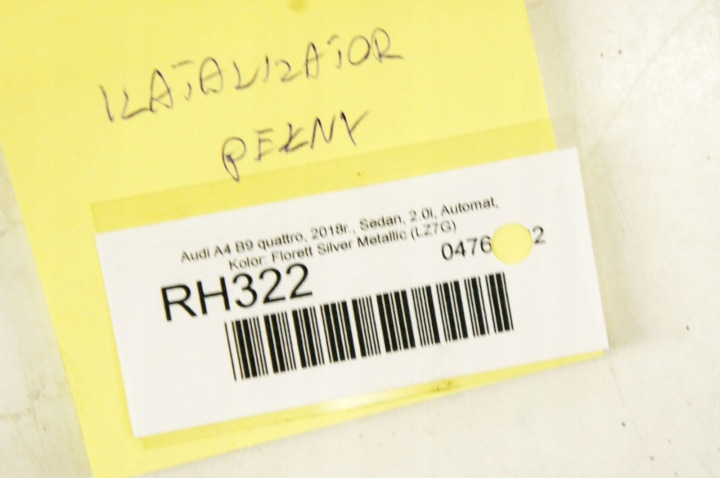 RH322 AUDI A4 B9 2.0I CATALYSEUR 4M0131703F 112071437100A