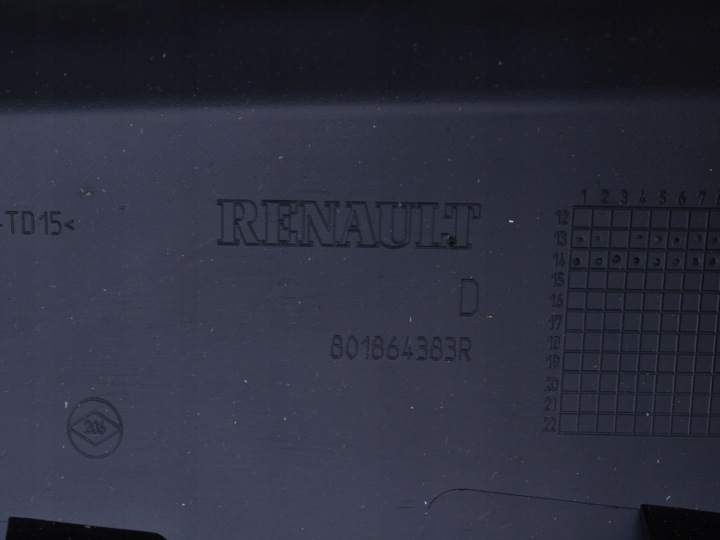 RENAULT CAPTUR 2013-2019 REVÊTEMENT MOULURE DROITE AVANT PORTES PASSAGER