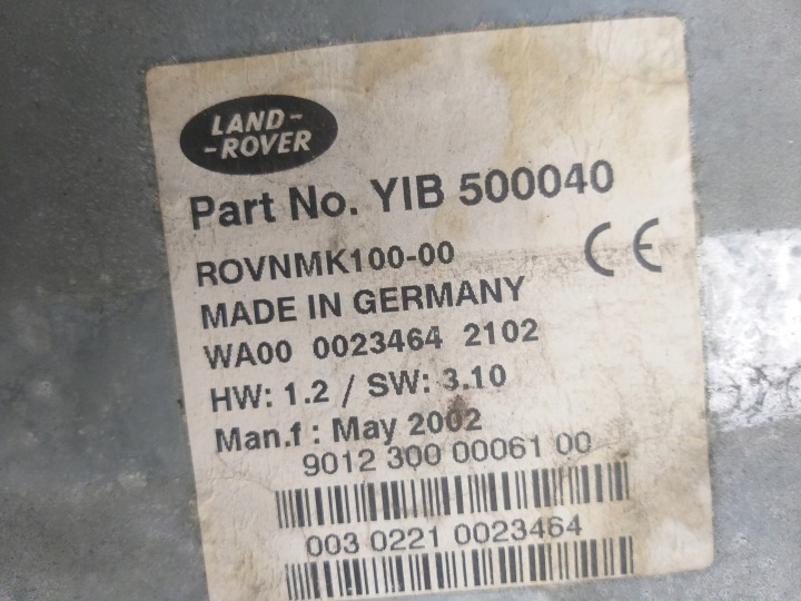 LECTEUR DE CARTE NAVIGATION RANGE ROVER VOUGE YIB500040