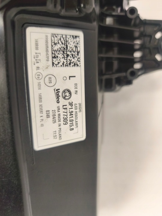 PHARE GAUCHE COMPLET LED SKODA SUPERB IV 3P1941015B