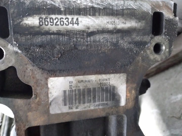 BLOC MOTEUR 7 786 664 M47T2 129-163 KM BMW E87 E90 X3 E60 520D