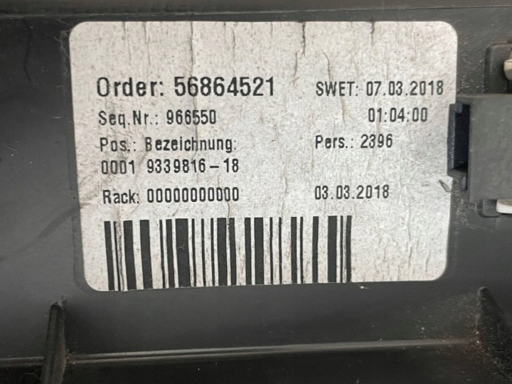 BMW OE 9339816 2 PIÈCES F39 BOÎTE À GANTS PASSAGER TABLEAU DE BORD INSTRUMENTATION