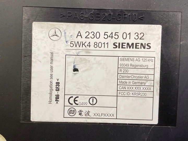 MERCEDES-BENZ AVEC W220 MODULE BEZKLUCZYKOWY (KESSY) A2305450132 DIESEL 3200CM3