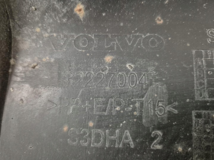 VOLVO V60 II 18- DOUBLURE PARE-CHOCS ARRIÈRE ARRIÈRE 32227004