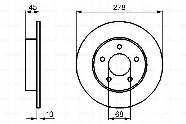 DISCOS ZAPATAS PARTE TRASERA BOSCH NISSAN PRIMERA HATCHBACK 