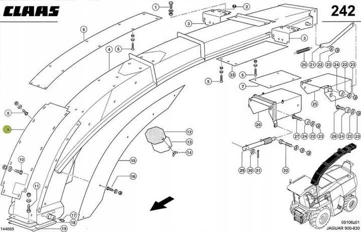 METAL PLATE TUNNELS WYRZUTU CLAAS JAGUAR 800-900 0682382 photo 3 - milautoparts-fr.ukrlive.com