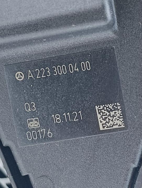 A2233000400 PÉDALE GAZ ACCÉLÉRATION MERCEDES W223 X296 EQS