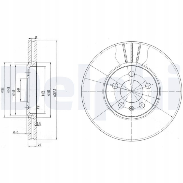 DELPHI2 X DISQUE DE FREIN BG2729