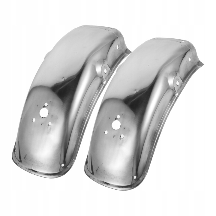2 PCS ARGENTÉ ACIER AILES ARRIÈRE MOTOCYCLETTE CAPUCHONS PRZECIWCHLప్రత్యક્ષ