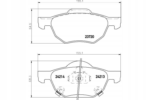 ZAPATAS DE FRENADO HELLA PAGID 45022SEAE01 45022SEAE 