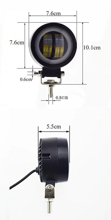 FARO EN FUNCIONAMIENTO HALÓGENO ANTINIEBLA DIODO LUMINOSO LED RING 12-24V 2 PIEZAS 