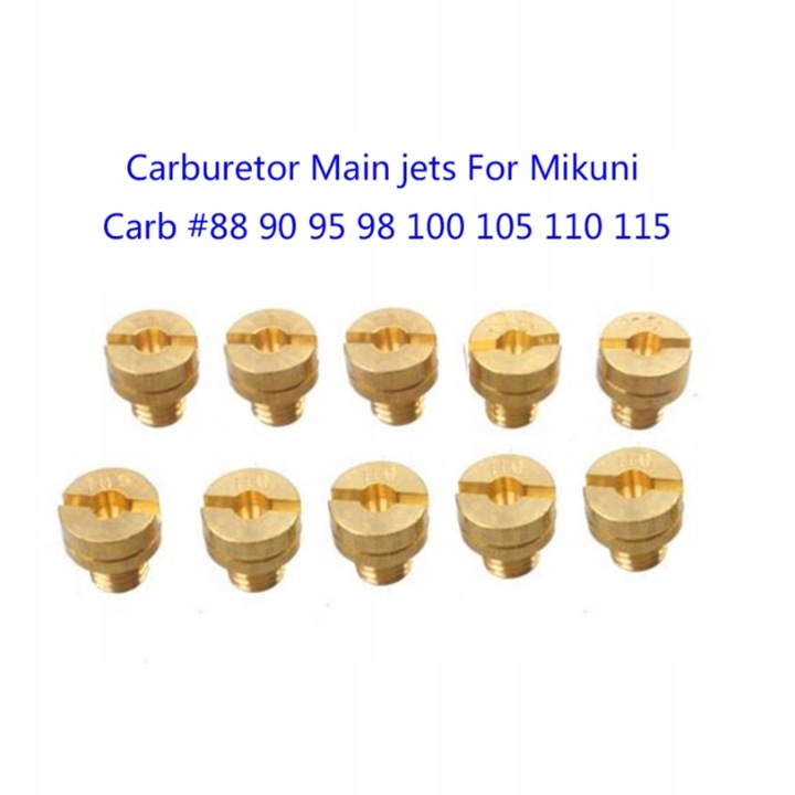 10 PIÈCES KIT BUSES PRINCIPALE CARBURATEUR POUR MIKUNI VM22/24/26/30 125CC JT