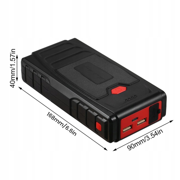 DISPOSITIF DÉMARRAGE AUTOMOBILE 12V JUMP DÉMARREUR 300A 6000MAH POWERBANK