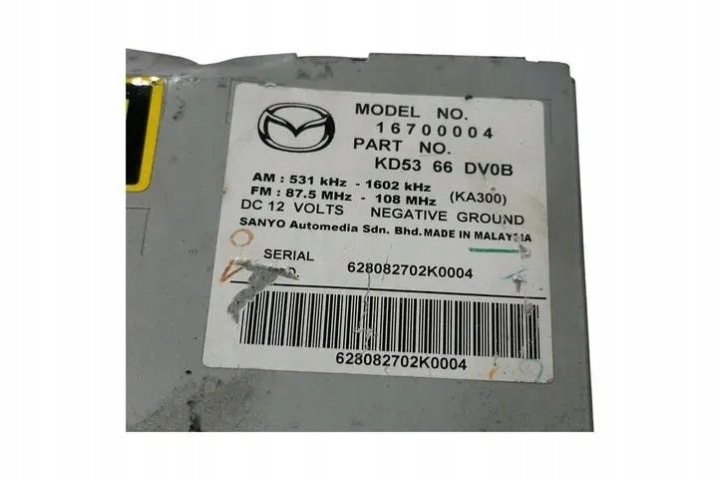 RADIO AVEC NAVIGATION MAZDA CX-5 (KE, GH) 16700004 2.2L DIESEL 110KW 2014