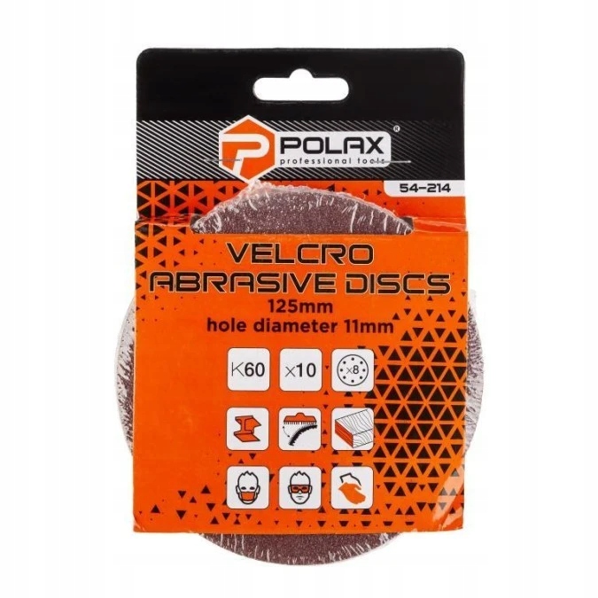 DISQUE SZLIFIERSKA SUR VELCRO POLAX AVEC 8 OUVERTURES K6010 PIÈCES (54-214)