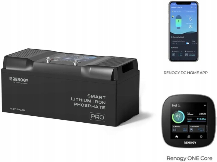 BATTERIE SMART PRO 12V 200AH LIFEPO4 RENOGY